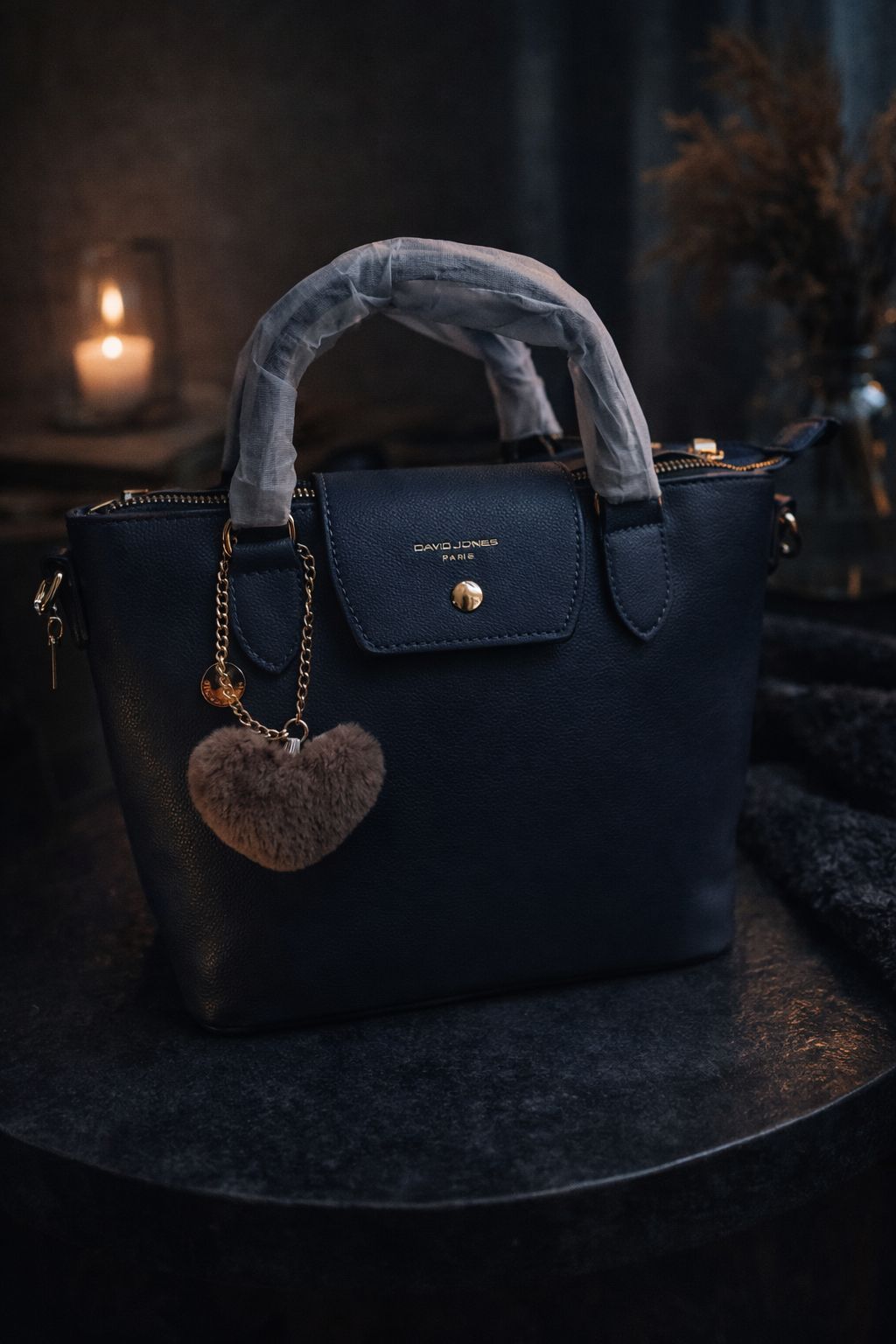 David Jones Structured Tote Bag Navy Blue