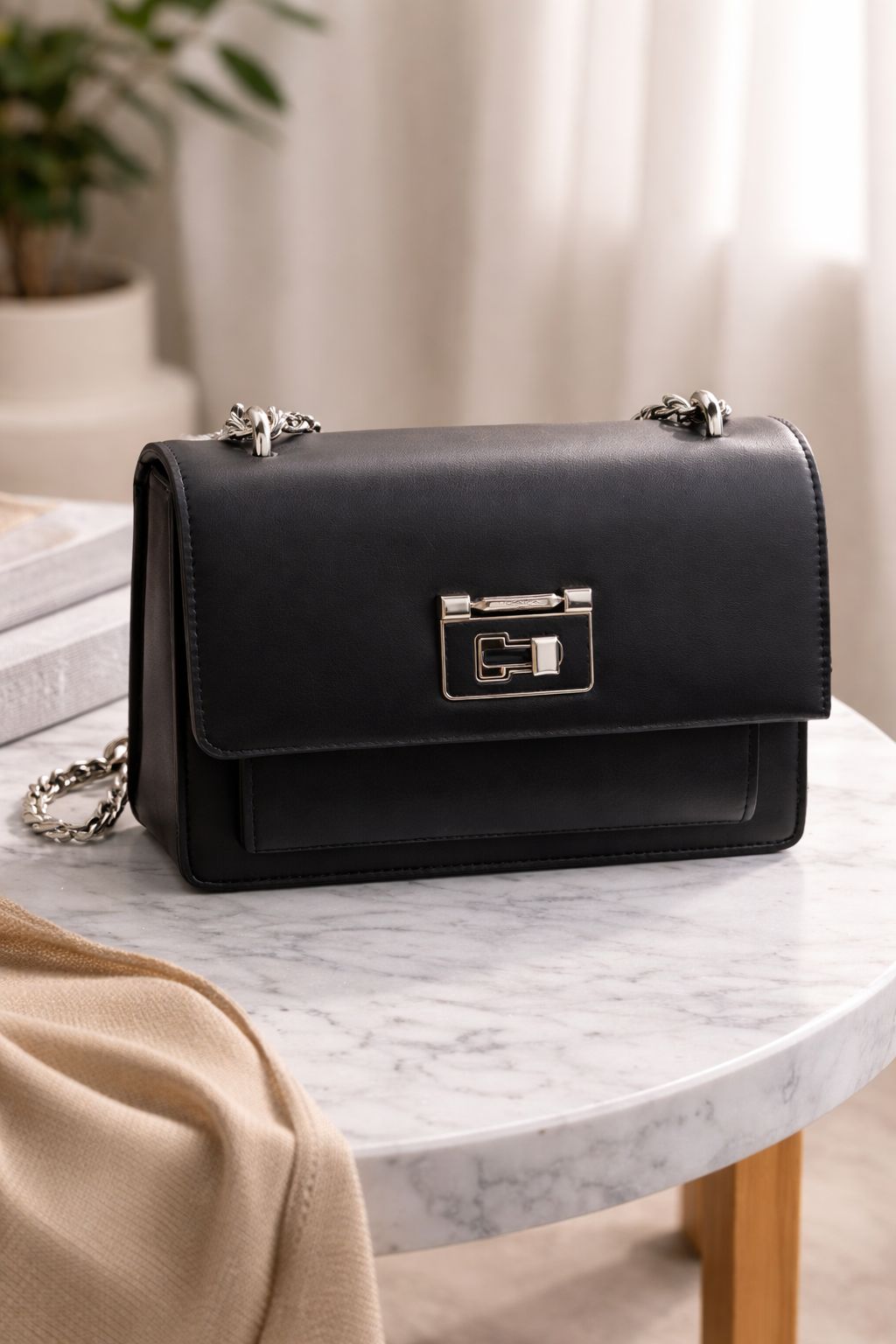 David Jones Structured Top Handle Bag Black