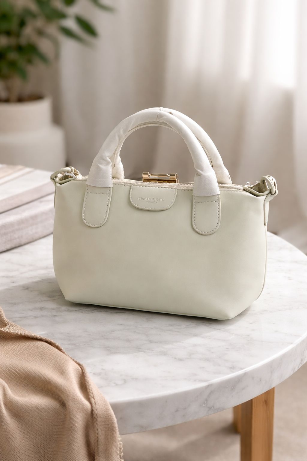 David Jones Top Handle Handbag Light Mint