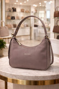 David Jones Classic Shoulder Taupe Bag