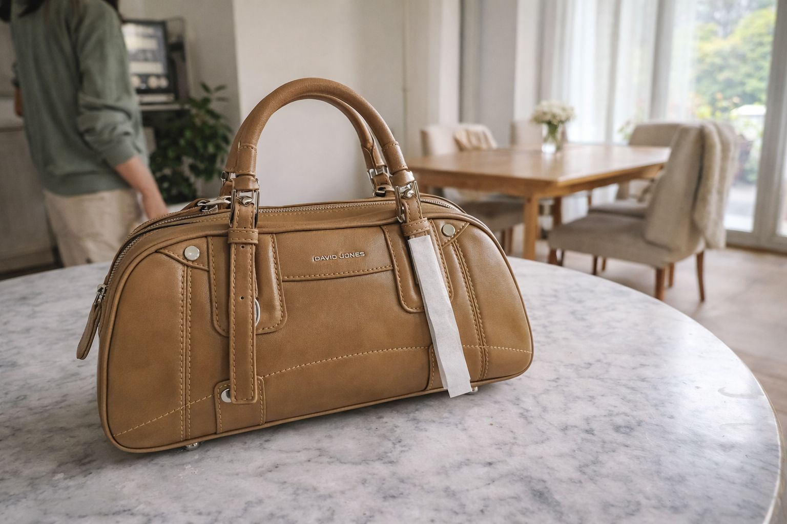 David Jones Classic Tan Shoulder Bag