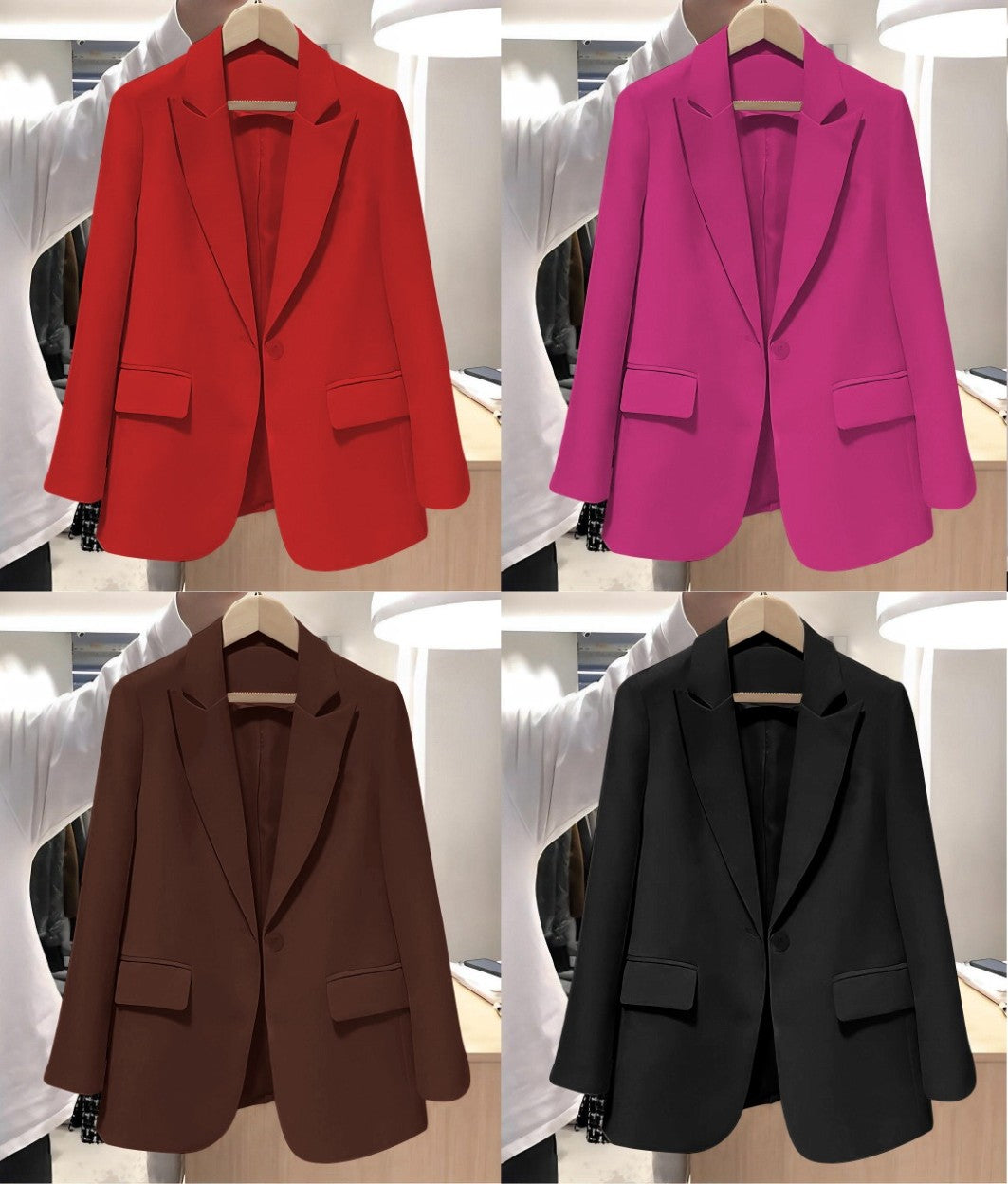 Modern Oversized Single-Button Blazer