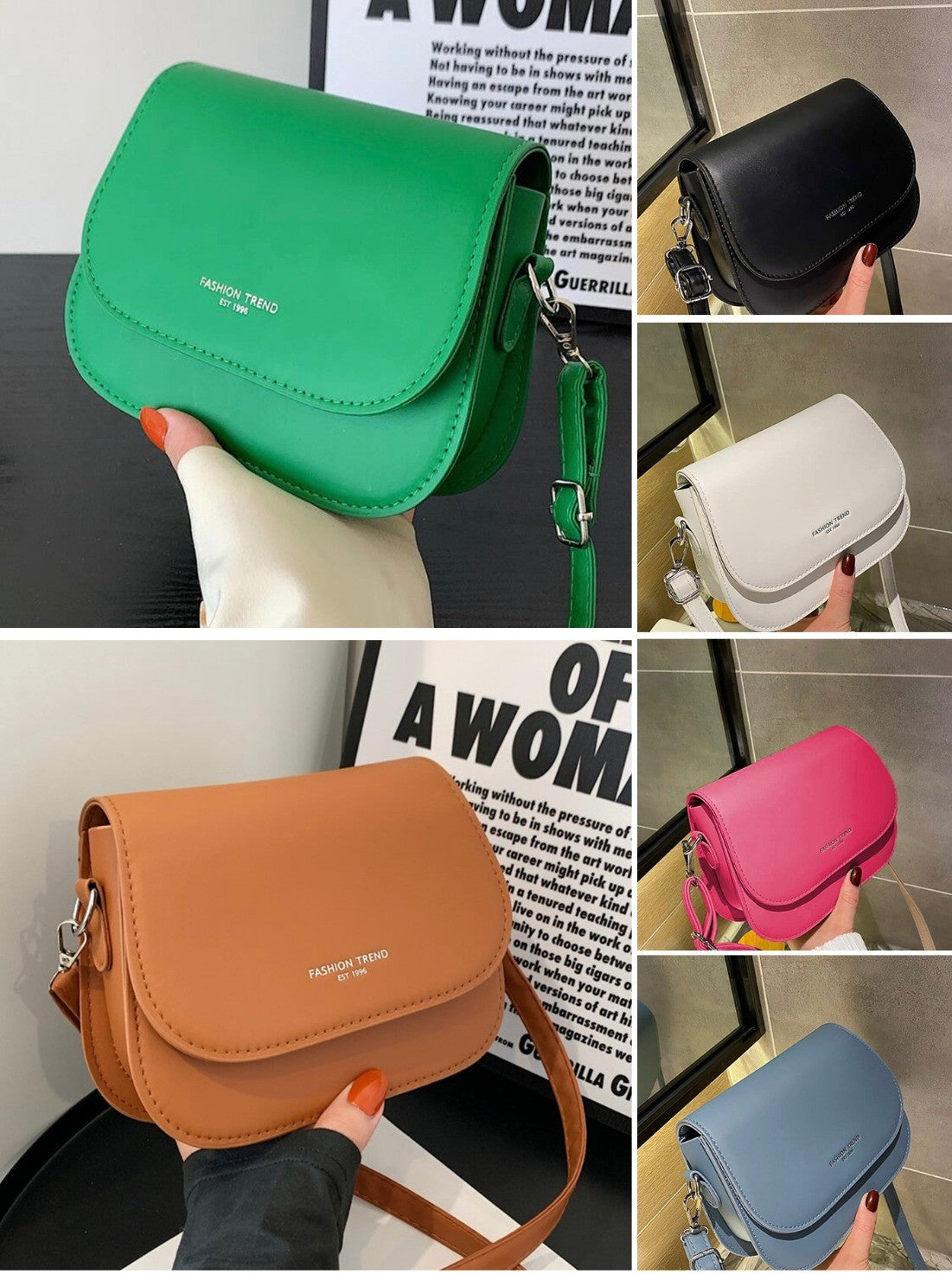 Structured Saddle Crossbody Bag