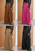 Flowing High-Shine Trouser: Wide-Leg Statement Pant