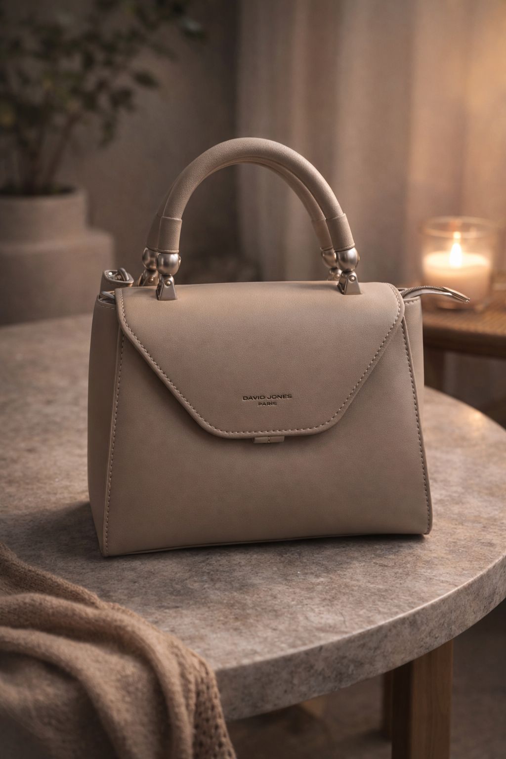 David Jones Top Handle Flap Bag